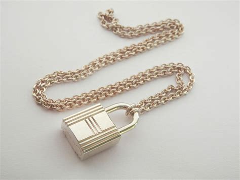 hermes lock necklace|authentic hermes necklaces.